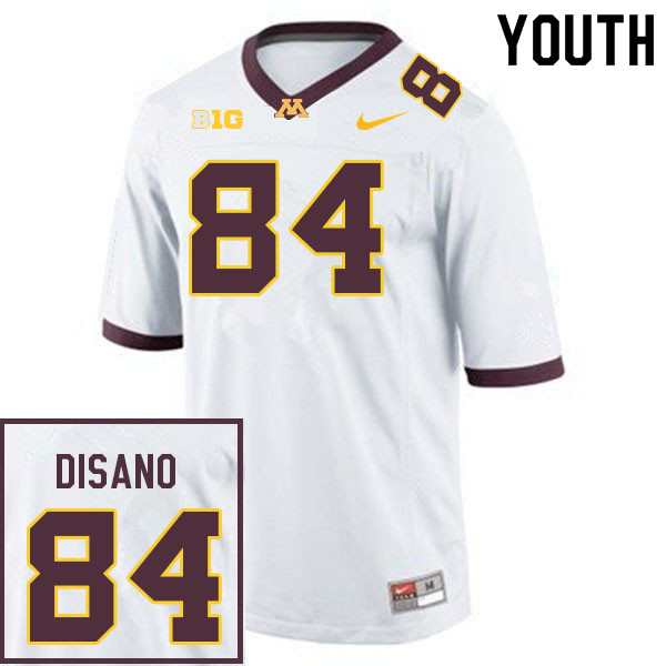 Youth #84 Jack DiSano Minnesota Golden Gophers College Football Jerseys Sale-White - Click Image to Close